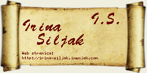 Irina Šiljak vizit kartica